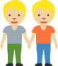 people holding hands: medium-light skin tone emoji