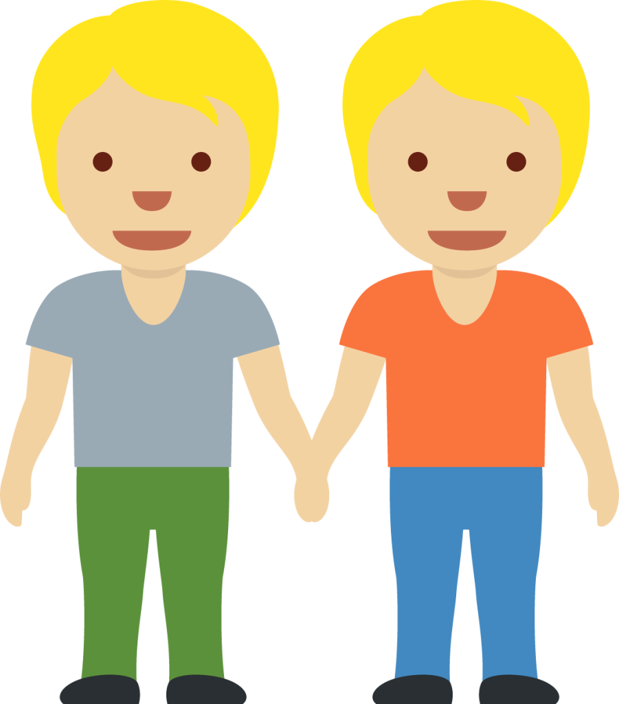 people holding hands: medium-light skin tone emoji