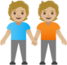 people holding hands: medium-light skin tone emoji
