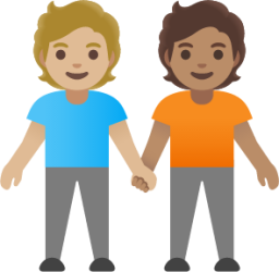people holding hands: medium-light skin tone, medium skin tone emoji