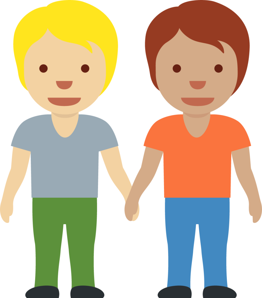 people holding hands: medium-light skin tone, medium skin tone emoji