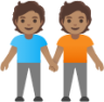 people holding hands: medium skin tone emoji