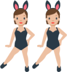 people with bunny ears partying emoji