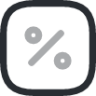 percentage square icon