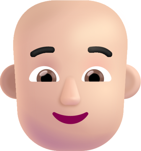 person bald light emoji