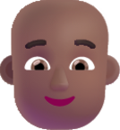 person bald medium dark emoji