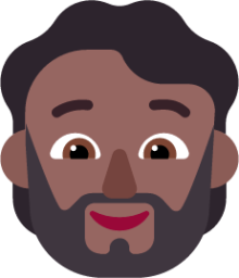 person beard medium dark emoji