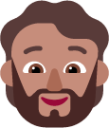 person beard medium emoji