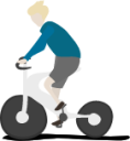 person bicycle work out fitness illustration