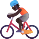 person biking dark emoji