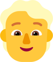 person blonde hair default emoji