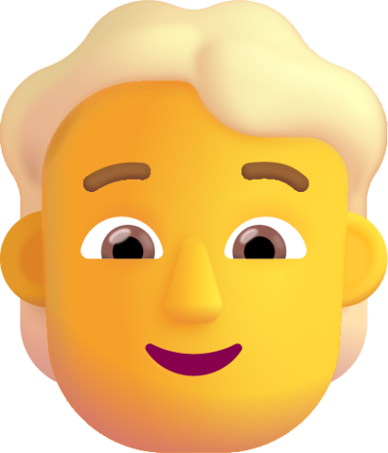 person blonde hair default emoji