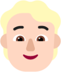person blonde hair light emoji
