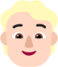 person blonde hair light emoji