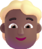 person blonde hair medium dark emoji
