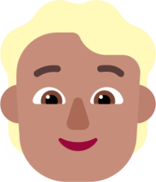 person blonde hair medium emoji