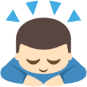 person bowing deeply tone 1 emoji