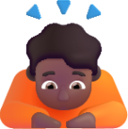 person bowing medium dark emoji