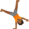 person cartwheeling: medium-dark skin tone emoji