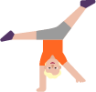 person cartwheeling medium light emoji