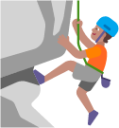 person climbing medium emoji