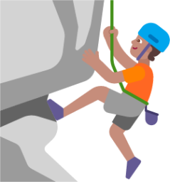 person climbing medium emoji
