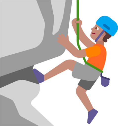 person climbing medium emoji