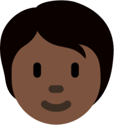 person: dark skin tone emoji