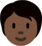 person: dark skin tone emoji