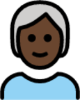 person: dark skin tone, white hair emoji