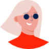 person dark sun glasses red shirt illustration