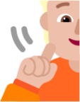 person deaf medium light emoji