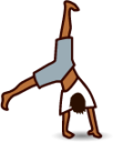 person doing cartwheel (brown) emoji