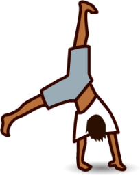 person doing cartwheel (brown) emoji