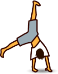 person doing cartwheel emoji