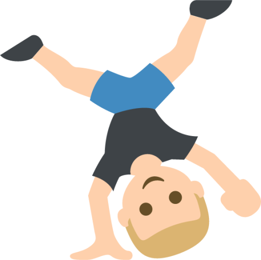 person doing cartwheel tone 2 emoji
