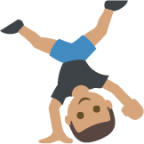 person doing cartwheel tone 3 emoji
