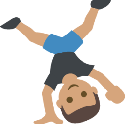 person doing cartwheel tone 3 emoji