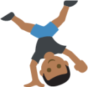 person doing cartwheel tone 4 emoji