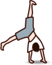 person doing cartwheel (white) emoji