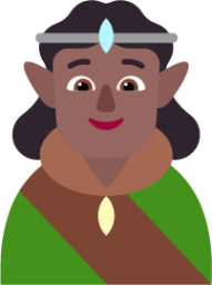 person elf medium dark emoji
