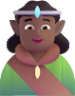 person elf medium dark emoji
