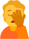 person facepalming default emoji