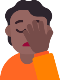 person facepalming medium dark emoji