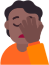 person facepalming medium dark emoji