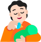 person feeding baby light emoji