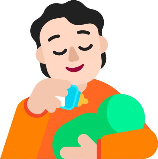 person feeding baby light emoji