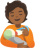 person feeding baby: medium-dark skin tone emoji