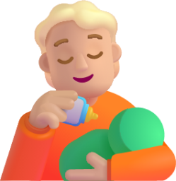 person feeding baby medium light emoji