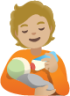 person feeding baby: medium-light skin tone emoji